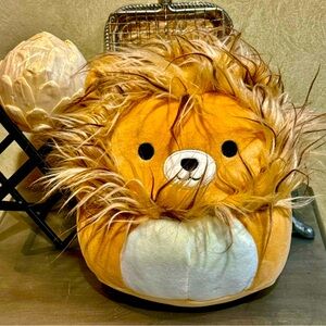 Lion Squishmallow - Tan/Brown w/White Belly & Nose Sz: Med 10”T x 8”W